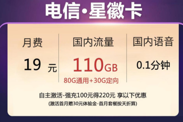 你想好換一張什么樣的手機卡了嗎？隆重推出【電信星徽卡、云雷卡】低月租大流量放心用上網卡