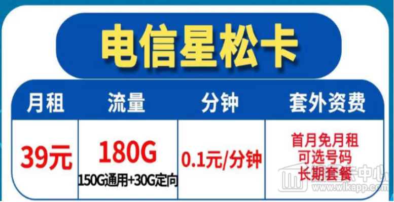 長期優秀套餐|電信星松卡+電信奇妙卡|免費領取20年可用??！